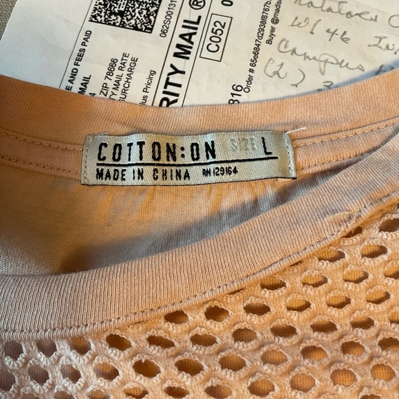 Cotton On Peach Short Sleeve Top - Picture 6 of 8